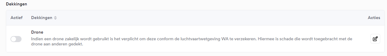 Schuifje aan de linkerkant uitgezet om een advies nooit te triggeren